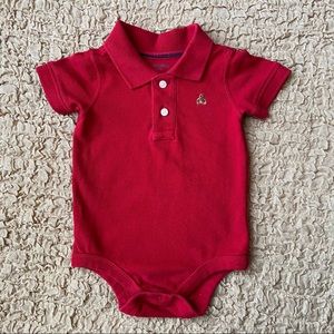 babyGap Size 6-12M Baby Boy Red Polo Onesie